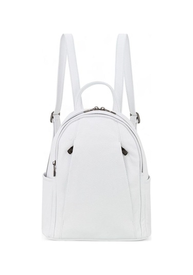 Bilik Deri Beyaz Rölax Deri Kadın Sırt Çantası Blm01 9550 Beyaz Rölax Deri Beyaz