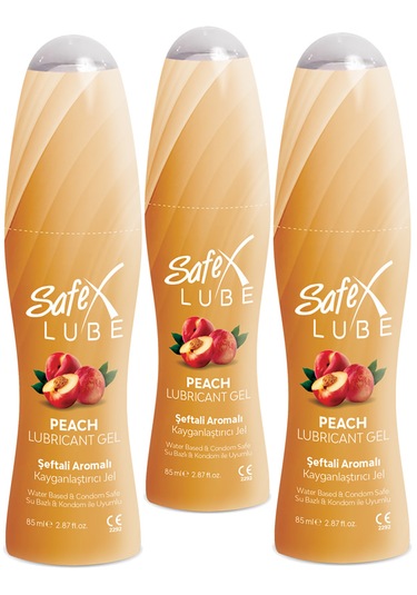 Safex Lube Kayganlaştırıcı Jel Şeftali 3 x 85 ML