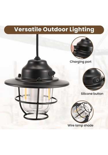 Jokmae Açık Hava Kamp Aydınlatması, Şarjlı El Fenerleri Siyah Çok Renkli