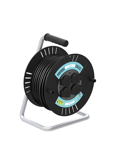 By15k1013 3x1,5 40m Kablolu 4 Prizli Plastik Makara Termal 40