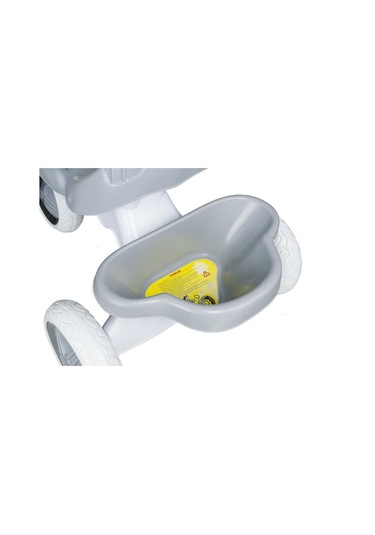 Kitty Üç Tekerlekli Bisiklet Çocuk Bisikleti 3 Teker Bisiklet 1-3-5 Yaş Plastik Motor İlk Bisiklet Sepetli Gri