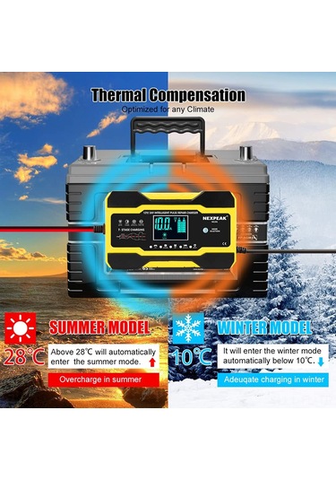 Lemestar Akıllı 12v/24v 10a Araç Şarj Cihazı - Hızlı Şarj Ve Pil Onarımı İçin Profesyonel Çözüm