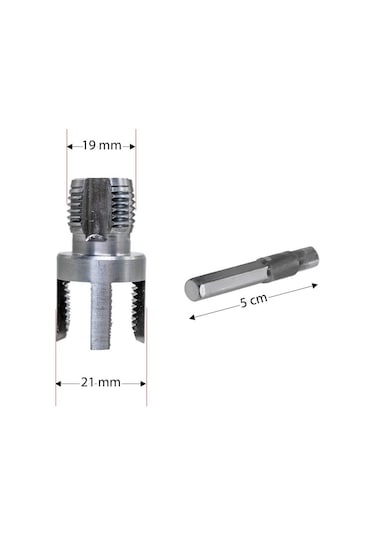 Kalite Pvc Pprc Boru Iç Ve Dış Diş Açma Aparatı 1/2" 20 Mm