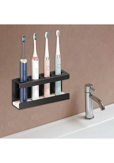 Suntek Elektrikli Diş Fırçası Tutucu Düzenleyici Banyo Duş Siyah
