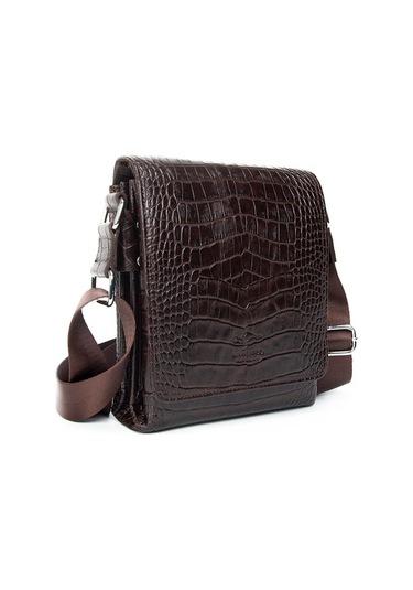 Postacı Çantası Erkek Hakiki Deri Kroko Kangaroo Kıngdom 5512-Ck