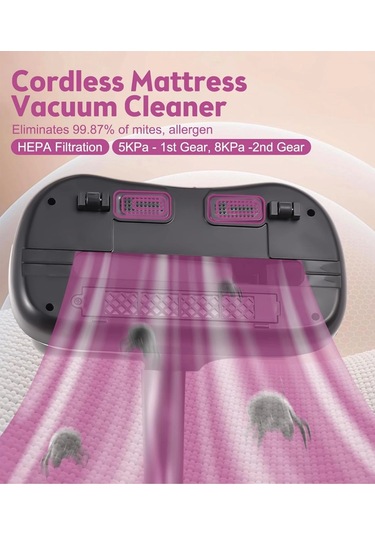 Auhma Ahv-07 Kablosuz Yatak Akar Süpürgesi 12v Uv Sterilizasyonlu Mite Remover