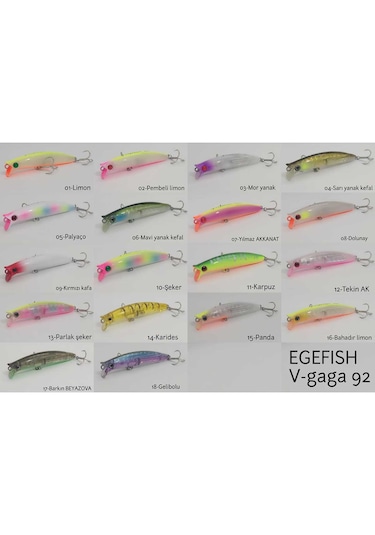 Egefish V Gaga 92 Mm 15.5 Gr Suni Yem