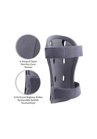 Futbol Tekmelik 2 Adet Kaval Koruyucu Spor Futbol Tekmeliği Çift Cırtlı S Siyah