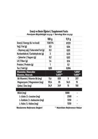 Hdg Serıals Bcaa + Glutamin 500 Mg