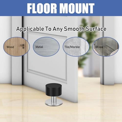 Fosenze Siyah, 2 Adet, Özlüklü Ve Sesten Koruyucu, Otomatik Yapışkan, Çelik Gövde, Delme Yok, Kapı Döşeme Koruyucu Bumperı