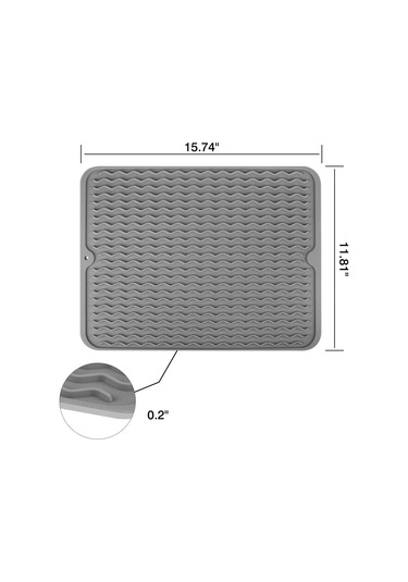 Suntek 40x30cm Silikon Bulaşık Kurutma Mat Tahliye Pedi Bpa