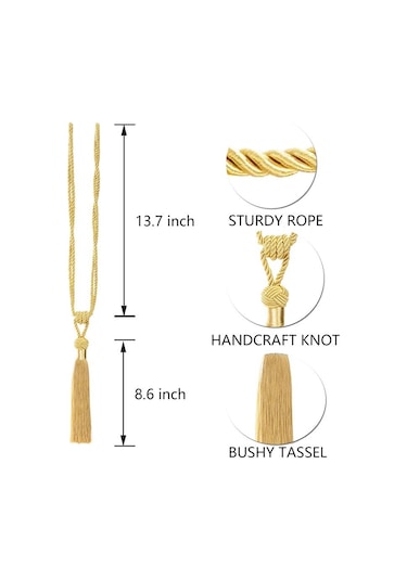 Beyaz 1 Adet El Yapımı Yüksek Kaliteli Perde Tiebacks El Dokuma Holdbacks Ev Dekoratif Püsküller Tiebacks 12 Renk