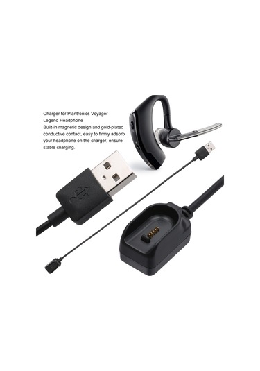 Dofolink Plantronics Voyager Legend İçin Manyetik Şarj Aleti, 25cm Kablolu, Siyah, Hızlı Ve Sabit Şarj, Taşınabilir Abs Malzeme