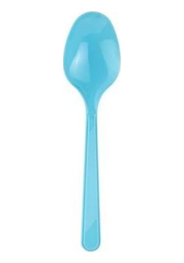 Kikajoy Roll Up Plastik Kaşık Açık Mavi 25 adet