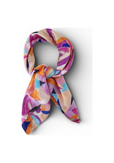 Hedea İçimdeki Çiçekler Saten Fular 70x70 Cm Çok Renkli