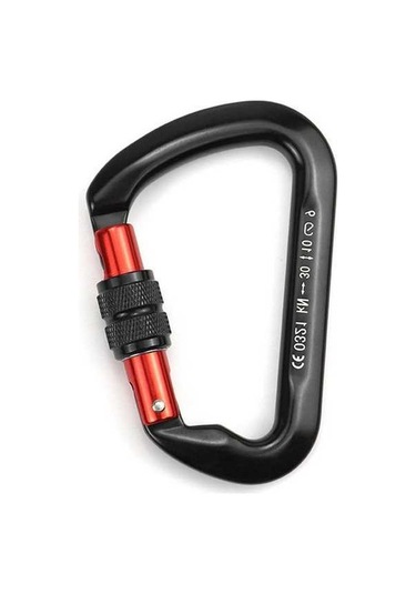 Besthome1 30kn Otomatik Kilitli D-shape Karabina, Dayanıklı Alüminyum Kamp, Tırmanış, Asılı Yataklar İçin