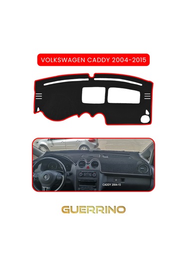Volkswagen Caddy 2004-2015 Torpido Koruma Halısı Kırmızı Kenar