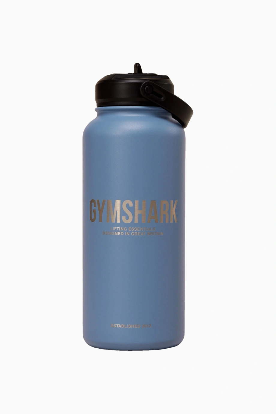 Gymshark 1 Litre Metal Yalıtımlı Pipetli Termal Şişe Mavi