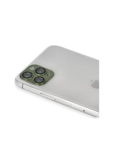 Newface Apple  Uyumlu  iPhone 11 Pro Max Pers Alüminyum Kamera Lens - Yeşil