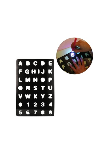 Ximistore9 Çocuklar İçin A4 Boyutlu 3d Işıklı Boyama Tahtası - Fosforlu Çizim Paneli Ve Işık Marker İle Kreativite Geliştirir Çok Renkli