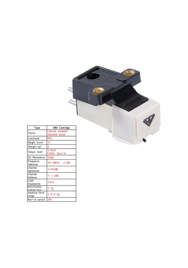 Honmex Mm Dinamik Mıknatıslı Pikap, Pps Kontrol Kolu, Konik Grafit İğne, 3.2mv Seviyesi, Evrensel Platine İçin Değiştirme Pikap