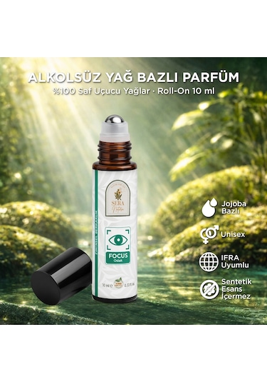 Focus Odak Yağ Bazlı Parfüm Roll-on 10 Ml Çiçek - Odunsu