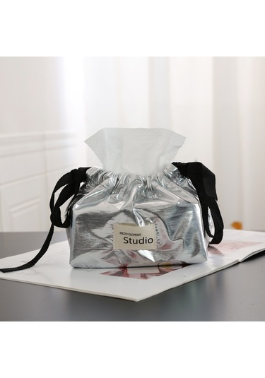 Springsun Yüksek Kaliteli Poliester Araç/ev Kullanıma Uygun Minimalist Tasarım Dekoratif Havlu Kutusu Parlak Gümüş - Fabrika Satışı