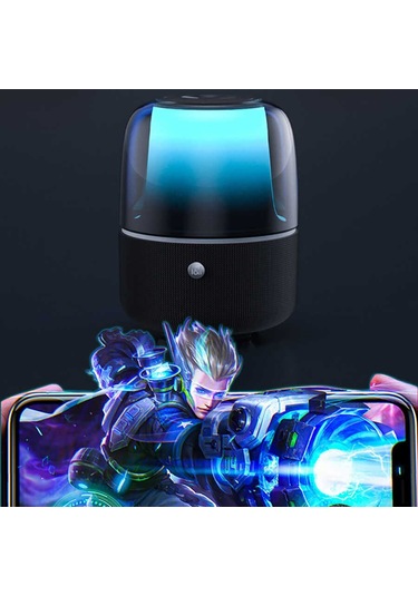 Bluetooth Kablosuz Hoparlör Rgb Işıklı Ve 360 Stereo Sesle Taşınabilir Dış Mekan Eğlencesi Beyaz