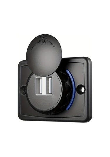 Xuweiwei Siyah 12-24v Dual Usb Hızlı Şarj Ağzı Araç Tekne Karavan Çakmaklık Paneli