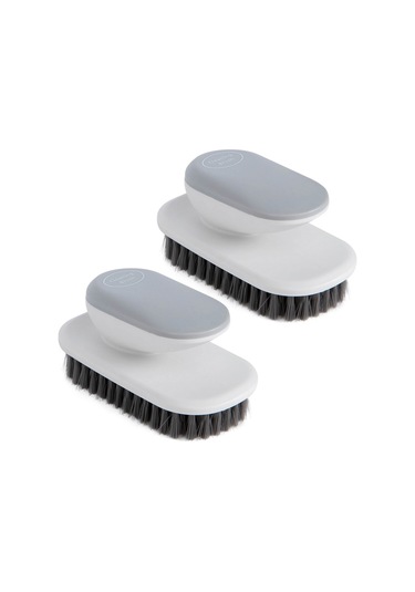 Sones 2 Adet Sm005 Ev Plastik Saplı Giysi Temizleme Yumuşak Saç Fırçası Gri