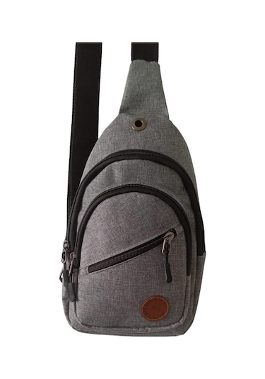 Çapraz Askılı Göğüs Ve Sırt Çantası, Body Bag Omuz Çantası Gri