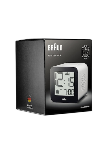 Braun Bc25wp Beyaz Time Speaking Dijital Alarmlı Masa Saati