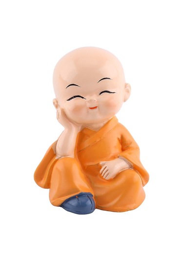 Reçine El Sanatları Süsleme Dört Küçük Buda Rahipleri Heykelciği Otomotiv Ev Dekorasyonu