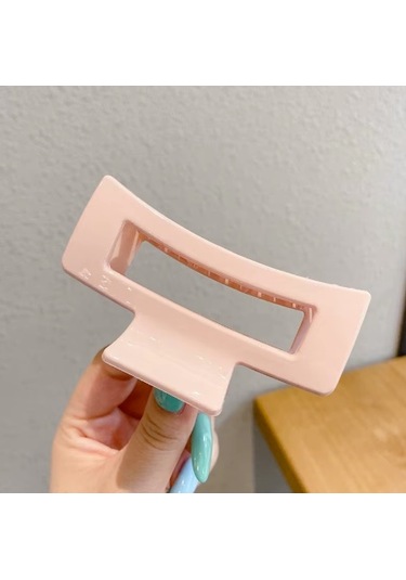 Pudra Renk Televizyon Model Mandal Saç Tokası 11 Cm - Şık Ve Dayanıklı Pudra