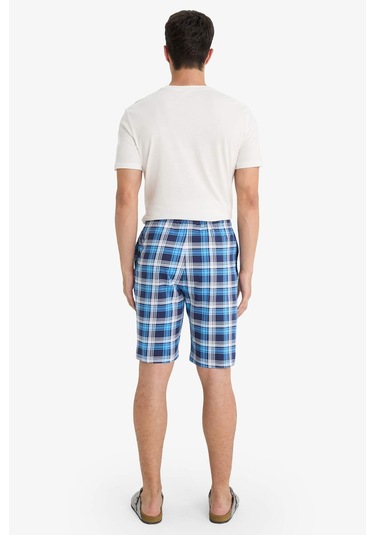 Defacto Regular Fit Kareli Cepli Şort Pijama Altı E7190ax25hsnv42 Lacivert