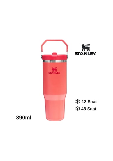 Stanley The Iceflow Flip Straw Pipetli Termos Bardak 0.89 Lt Matara Çok Renkli