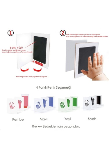 Bebek El Ve Ayak Izi Anı Baskı Seti Bebek Hediyelik