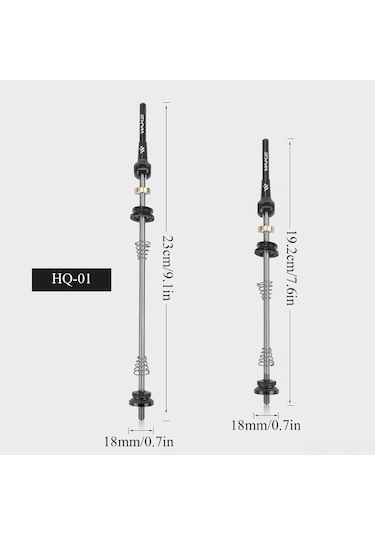 Hombey Hq-01 Titanyum Alaşımlı Bisiklet Hızlı Çıkarma Kolu - Kırmızı Alüminyum Alaşımlı, Ön:19.2cm, Arka:23cm, 53g Çok Renkli