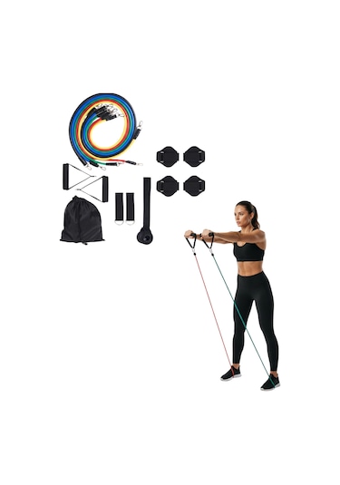 11 Parça Çok Fonksiyonlu Kapı Arkası Egzersiz Bandı Ev Tipi Spor