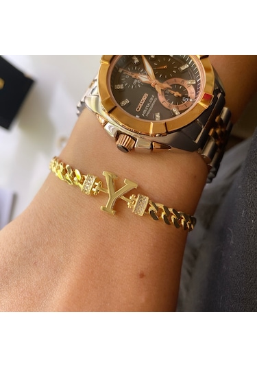 Simurg Jewellery Gümüş Y Harf Bileklik