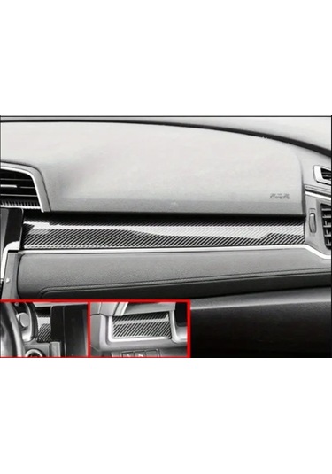 Honda Civic 2016-2021 İçin 10. Nesil Panel Kaplama 11 Parça Karbon Kalın Malzeme