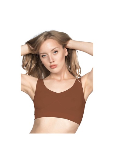 Kahve Mı Emay 4005 Soft Kalın Askı Büstiyer Kahve