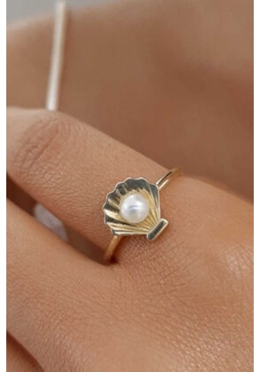 Fiyonk Kuyumculuk 14 Ayar Altın İstiridye Yüzük 001