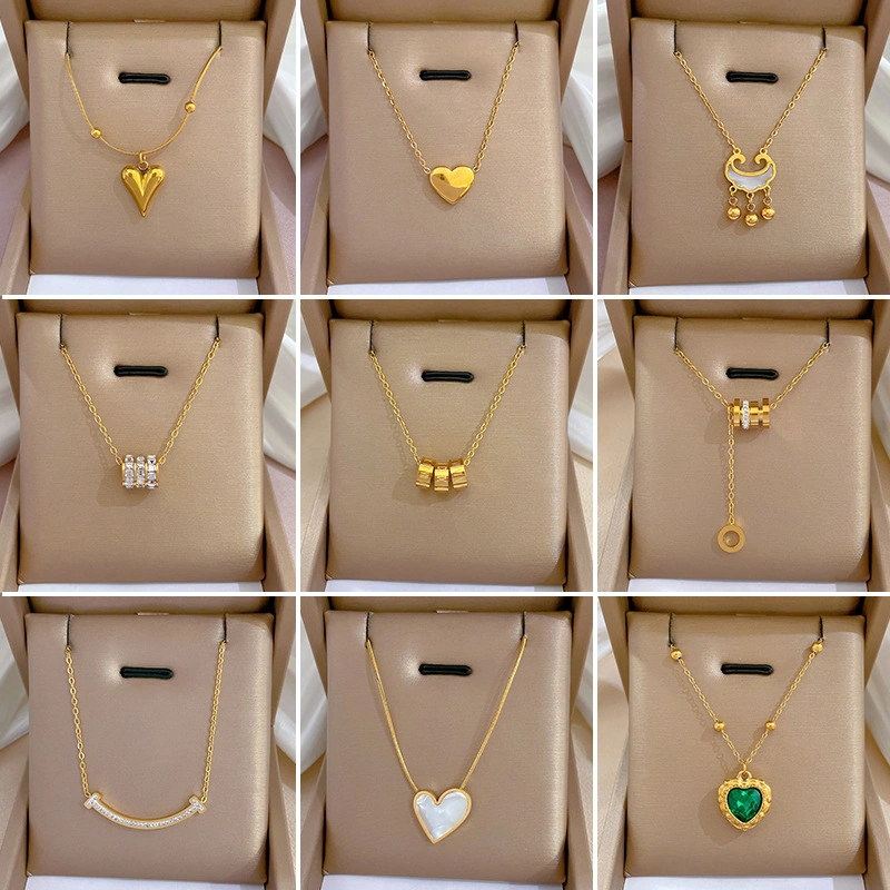 Titanyum Kaplı Çelik Kolye Moda Aksesuarı No.70 Çok REnkli