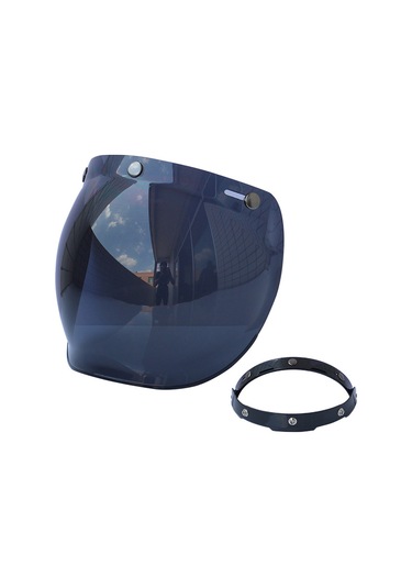 Teltree Yüksek Kaliteli Motosiklet Balonlu Vizör: Güneş, Böcek Ve Enkazdan Koruma, Kolay Temizlik, 3 Tırnaklı Kasklar İçin Uygun