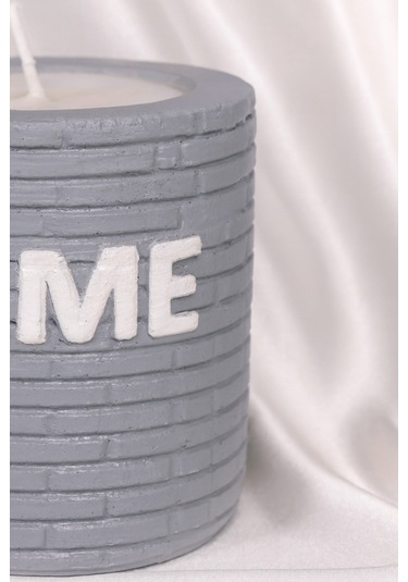 Dekoratif Kokulu Mum Home Gri Home