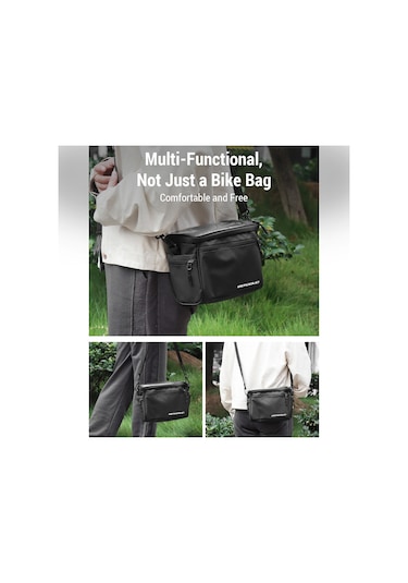 Bengguo Bisiklet Telefon Tutucu Çantası Bisiklet Gidonu Çantası Siyah