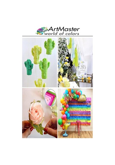 Krapon Kağıdı Turuncu Renk 10 Adet 50x200 Cm Grapon Kağıdı 10'lu Okul Proje Sınıf Anaokulu Kreş Süsleme