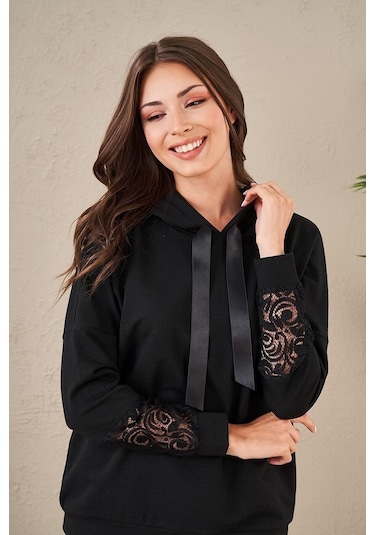 Pjs 23573 Kadın Kapüşonlu Eşofman Takım 001