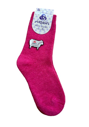 Aryün Çocuk Rengarenk Yün Çorap 6 Çift Renkli